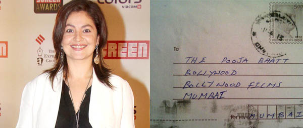 Pooja Bhatt gets a funny fan mail, thanks to Indian Postal Service!